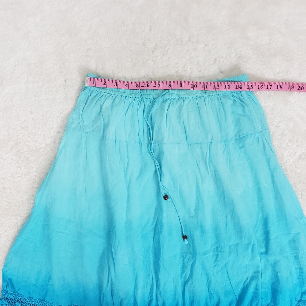 Ombre Bobbie Brooks Aqua Blue Skirt - Picture 6 of 7